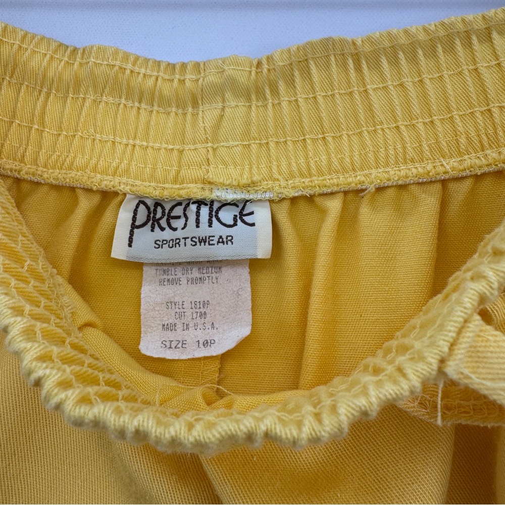 Vintage 70's Bright Yellow A-Line Midi Skirt Size 10 Petite Academia Preppy - Picture 3 of 5
